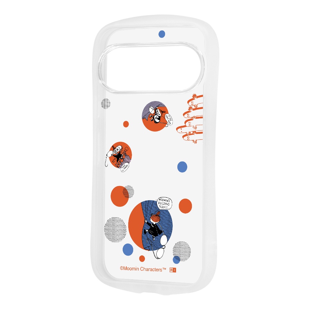 Google Pixel 11/11Pro / ムーミン / Puffull 衝撃吸収 バンパー ハイブリッドケース / リトルミイ_メガネとドット